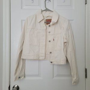 NWOT Levi Strauss | Cropped Cotton Canvas Trucker Jacket